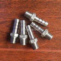 【Natural element】5ชิ้น1/4 Quot; ชายกระทู้ท่อฟิตติ้ง X10mm เข็มท่อหางเชื่อมต่อสแตนเลส BSP