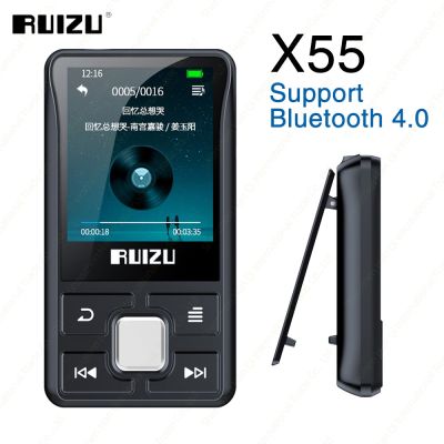 RUIZU เครื่องเล่น MP3บลูทูธแบบมีคลิปหนีบ X55,มินิ8GB มาพร้อมกับเครื่องบันทึกภาพการ์ด TF ส่วนค้ำยันหน้าจอเข็ม