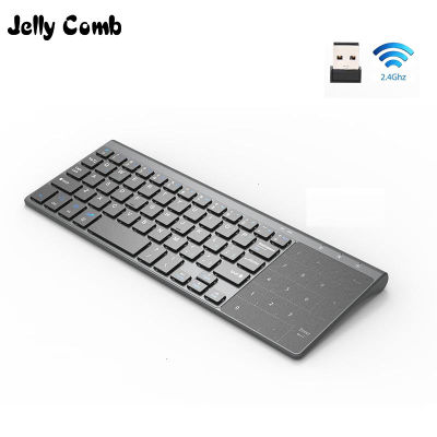 Jelly Comb 2.4G Wireless Keyboard with Number Touchpad Mouse Thin Numeric Keypad for Android Windows Desktop Laptop PC Box