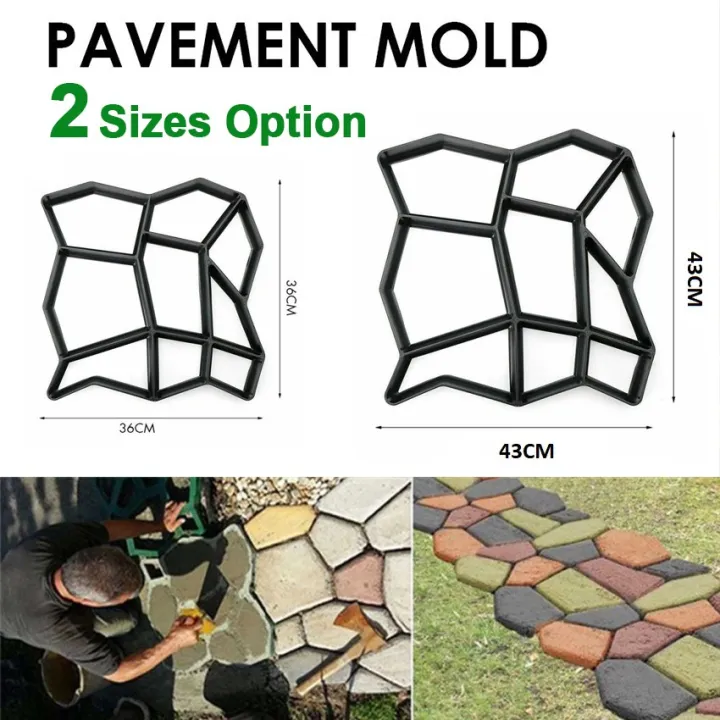 popular Garden Pavement Mold DIY Floor Road Stepping Driveway Mold Walk ...