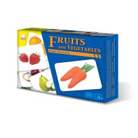 Kid Plus แฟลชการ์ด เรียนรู้ภาษาอังกฤษเกี่ยวกับผักและผลไม้ต่างๆ BRIGHT STEP CARDS - FRUITS AND VEGETABLES