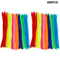 400pcs Accessories Kindergarten Kids Art Furry Soft Craft Supplies DIY Sturdy Handmade 6mmx30cm Colorful Pipe Cleaner Chenille Stem