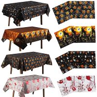 MA1MBB Halloween Decoration Tablecloth Pumpkin Spider Web Bat Ghost Table Cover Clothes Festival Party Home