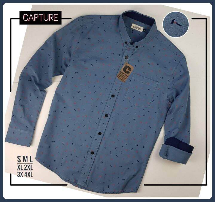 capture-shirt-เสื้อเชิ้ตผู้ชาย-แขนยาว-คอปก-ลายอุปกรณ์-มีถึงอก-48-นิ้ว