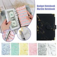 Budget Notebook Marble Notebook Polyurethane Notebook Ledger Leather Laptop Manual PU Book Leaf Folder Loose Ledger Manual O7V3