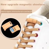 Multicolor Magnetic Lock Shoelaces Elastic No tie Shoe laces Sneakers Shoe lace Kids Adult Quick Laces One Size Fits All Shoes