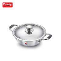 Prestige Induction Base Stainless Steel Kadai, 220Mm, Silver