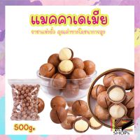 แมคคาเดเมีย 500g อบพร้อมทาน  แบบมีเปลือก เต็มเม็ด (มีที่แกะเปลือก)  แมคาเดเมีย Macadamia