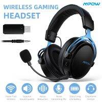 【CW】 Mpow Air 2.4GHz Wireless Gaming Headset 3D Bass With Microphone 17 Hours Playtime For PC Gamer For PS4/PS5 Computer Headphone