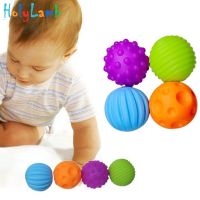 11.11 4Pcs/Lot Soft Ball Textured Multi Ball Set Develop Baby 39;s Tactile Senses Toy Baby Touch Hand Ball Toys Baby Training Ball