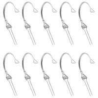 10Pcs Wire Lock Pin, 5/16 Inch Shaft Locking Pin Hitch Pin with Round Arch Wire Retainer for Farm Trailers Lawn Garden