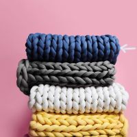 Yarn Cloth Strips Coarse Wool Hand-woven Blanket Thread Is Machine Washable Without Lint Material Knitting  Crochet