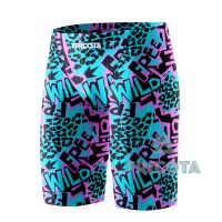 Men Jammers Swimsuit Competitive Swim Team Suit Quick Dry Swimwear Athletic Training Swimming Shorts Beach Tight Surfing Trunks