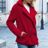 S-5xl Solid Color Women Winter Spring Loose Warm Coat High Quality Teddy Fleece Button Jacket Female Casual Veste Femme