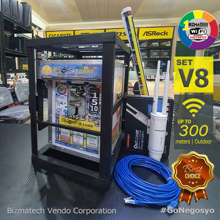 Piso Wifi Vendo Machine Optimum with Metal Cage V8 Lazada PH