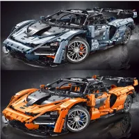 T5013ไฮเทค1:8ใหม่3780ชิ้นพร้อมมอเตอร์ Mclarens Senna ซุปเปอร์เรซซี่งโมเดลรถยนต์ Moc อิฐของเล่นบล็อกตัวต่อของขวัญคริสต์มาส