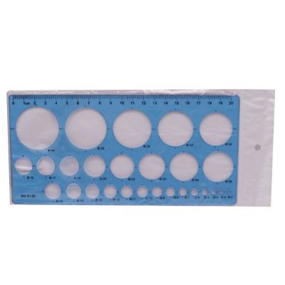 1 Pcs 20cm Round Hole Template Ruler Drawing Template Stationery Rulers Four Colors Are Mixed Randomly Quality Assurance