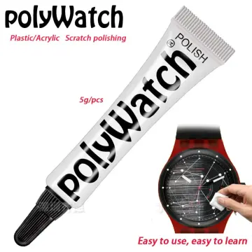 2 PCS POLYWATCH SCRATCH REMOVAL Plastic/Acrylic Watch Crystals Glasses  Repair Vintage