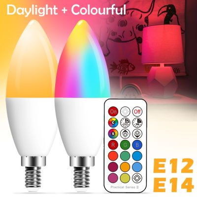 【CW】 E14 Bulb Candle Color Indoor Sign Tape With Controller Lighting 220V Dimmable Lamp