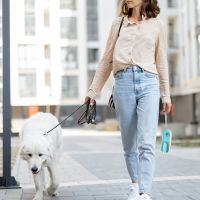 ▤ Botella de agua portátil para perro dispensador de agua plegable resistente a caídas para mascotas suministros de alimentación