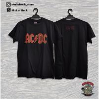 ACDC วงดนตรีร็อค HITAM เสื้อยืดสีดำเสื้อผ้าฝ้ายเต็มรูปแบบ TEE โดย SKULL OF ROCK
