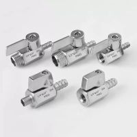 Hose Barb To BSP Male Thread 304 Stainless Steel Mini Ball Valve Adapter Connector