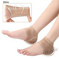 【hot sale】✉ D18 [Dhin] Gel Silicone Heel Protector Sleeve Heel Pads Heel Cups Plantar Fasciitis Support Feet Care Skin Repair Cushion Half-yard Socks COD