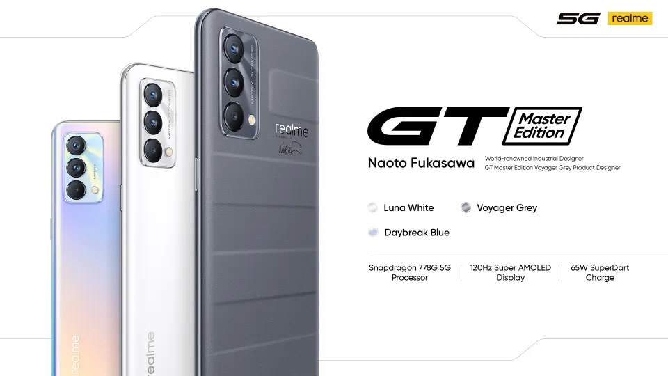 realme GT Master Edition(8+128GB/8+256GB) Snapdragon 778120Hz