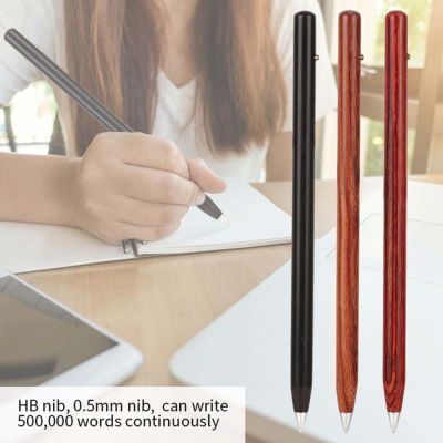 GVDFHJ เขียนได้ไม่จำกัด ทนทาน ที่ใส่ปากกาไม้ ของขวัญ เด็ก HB Eternal Pencil ปากกาไร้หมึก เครื่องใช้สำนักงาน เครื่องเขียนโรงเรียน