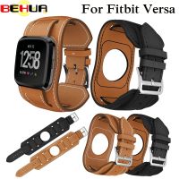 ❆ Genuine Leather Wrist band for Fitbit Versa Sport Watch Strap Bracelet for Fitbit Versa Smart Watch Straps Wriststrap Watchbands