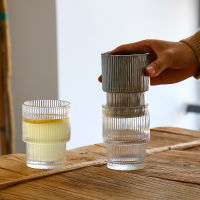 Glass Cup Coffee Mug Origami Style Transparent Glassware Wine Ice Beer Cup Heat Resistant Drinkware Vintage Smoothie Cups