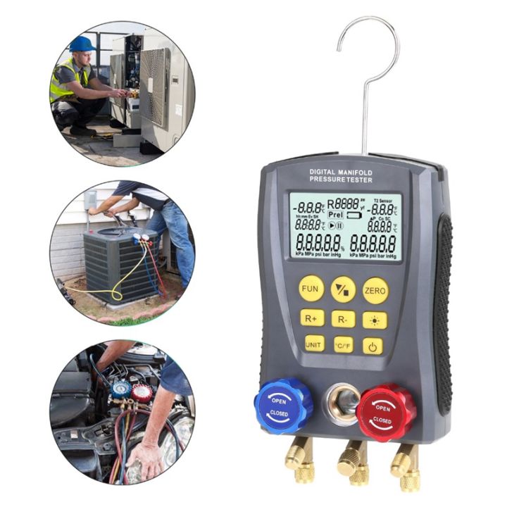 digital-vacuum-pressure-meter-pressure-gauge-refrigeration-manifold-tester-meter-temperature-tester-digital-gauge-meter