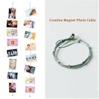 【hot】✟✟  1.5Meter Magnetic Cable Photo String Frame Buckle Wedding Wall Hanging Rope Picture Holder Decorations