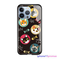 GGK เคสเคสสำหรับ Apple iPhone 15 Plus 15 Pro Max 15 Pro,เคสหลังกระจกเคสมือถือกันกระแทกมันวาวลายการ์ตูนสำหรับเด็กผู้หญิงแมวสัตว์เลี้ยง Kity