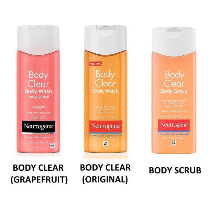 ready stock iiMONO Neutrogena Body Clear Body Wash Body Scrub
