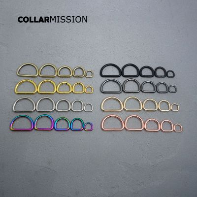 【YF】 Non-welded nickel plated hardware D ring for garment luggage backpack cat dog collar accessory 8 Colours 10 to 30mm 5 sizes