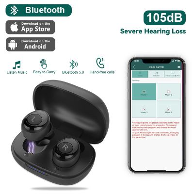 ZZOOI Bluetooth Hearing Aid Rechargeable Invisible Hearing Aids APP Digital Sound Amplifier For Deafness Wireless audifonos sordera
