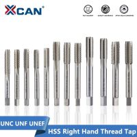 XCAN 1pc UNC UNF UNEF HSS Machine Plug Tap Straight Flute Screw Tap Right Hand Thread Tap Drill Hand Tools