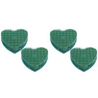 4Pcs Floral Foam Heart-Shaped Flower Holder with Floral Foam for Wedding Centerpiece Party Car Table Floral Arrangement