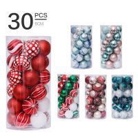 30pcs Christmas Ball 6cm Xmas Tree Ball Ornament Hanging Pendant Christmas Decoration 2023 Navidad New Year Christmas Gift