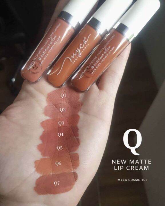 myca-matte-เบอร์-q2-ไมก้า-ลิปครีมเนื้อแมท-สีชมพูอมส้มตุ่นๆ-ทาแล้วหน้าสว่าง-เนื้อลิปเบาสบาย-เกลี่ยง่าย-ไม่เลอะแมส-ติดแน่นทนตลอดวัน