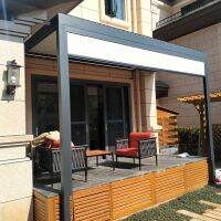 Electric intelligent rain-proof louver pavilion custom-made outdoor garden courtyard rain-shading aluminum alloy