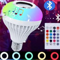 [HOT QQZIWWUJJWG 104] สมาร์ทโคมไฟบลูทูธสมาร์ทหลอดไฟเพลงหลอดไฟ Led สำหรับบ้าน Rgb E27โฟกัสด้วยลำโพงเสียง Alexa ห้องบ้านหลายสี