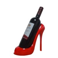 High-heeled Shoes Shape Wine Bottle Holder Stand Wine Rack Ornaments Living Room Bar Wine Cabinet Decoration Resin Crafts Gift