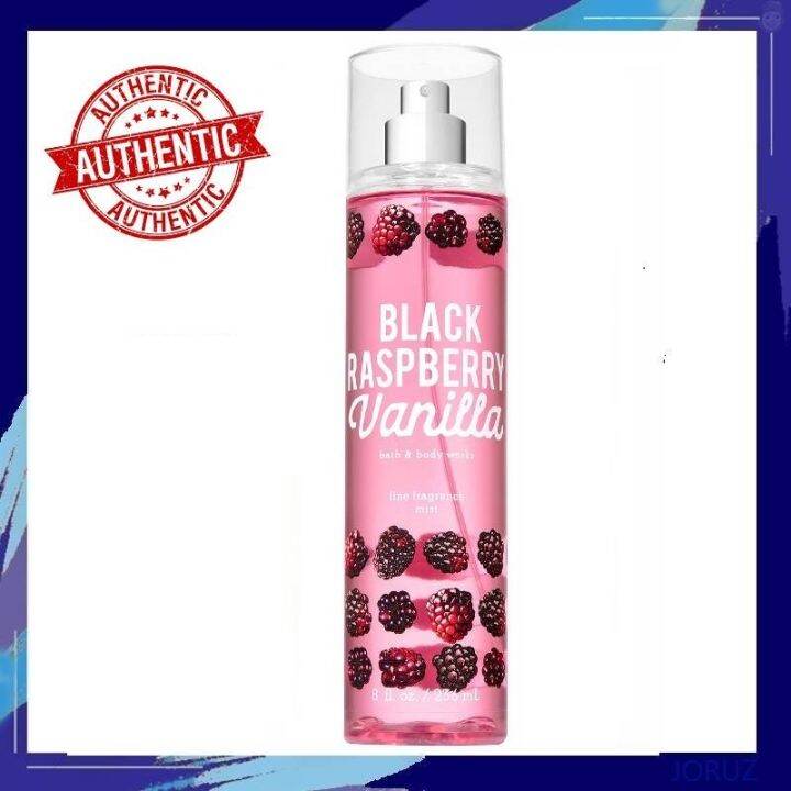 Bath and body works black raspberry vanilla fine fragrance mist 8oz