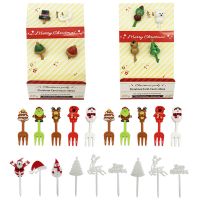 Christmas Fruit Fork Food Pick Sliced Fruit Fork Animal Plastic Toothpick Stick Bento Accessories Childrens Food Selection