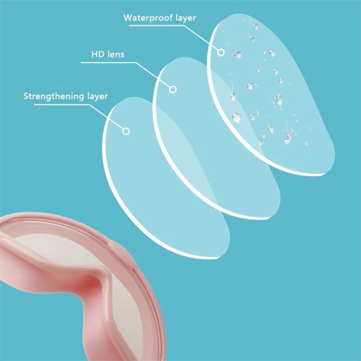 แว่นตาว่ายน้ำแว่นตาว่ายน้ำสำหรับเด็ก4-15ปีกันน้ำป้องกันหมอกป้องกันรังสียูวีแว่นตาว่ายน้ำแบบปรับได้พร้อมที่อุดหู