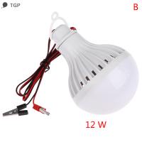 ? TGP 12V โคมไฟ LED แบบพกพาหลอดไฟ LED 9W 12W แคมป์กลางแจ้งเต็นท์กลางคืนแขวนแสง