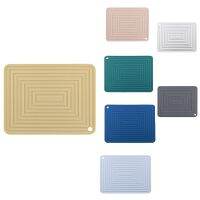 Large Silicone Pot Holder Square Thick Heat Insulation Pad Non-Slip Corrugated Kitchen Table Mat