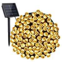 【☊HOT☊】 xuzichao หลอดไฟประดับแบบสายโซลาร์500led 52เมตร200led Rgb สีเดียวไฟตกแต่ง22เมตรสำหรับสวนแสงเทพนิยายกลางแจ้งวันหยุด